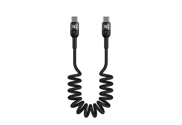 Mcdodo 60W PD Fast Charger Type-C Coiled Data Cable 1.8m - Black