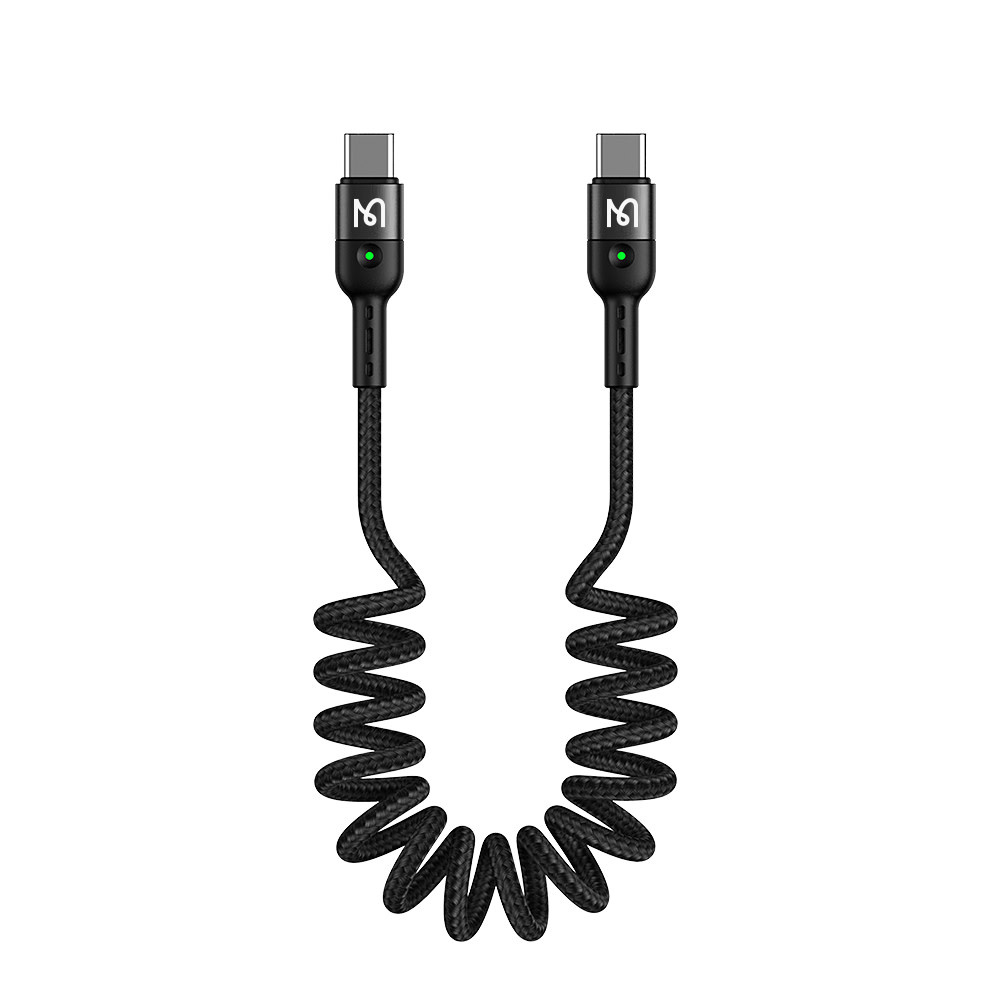 Mcdodo 60W PD Fast Charger Type-C Coiled Data Cable 1.8m - Black