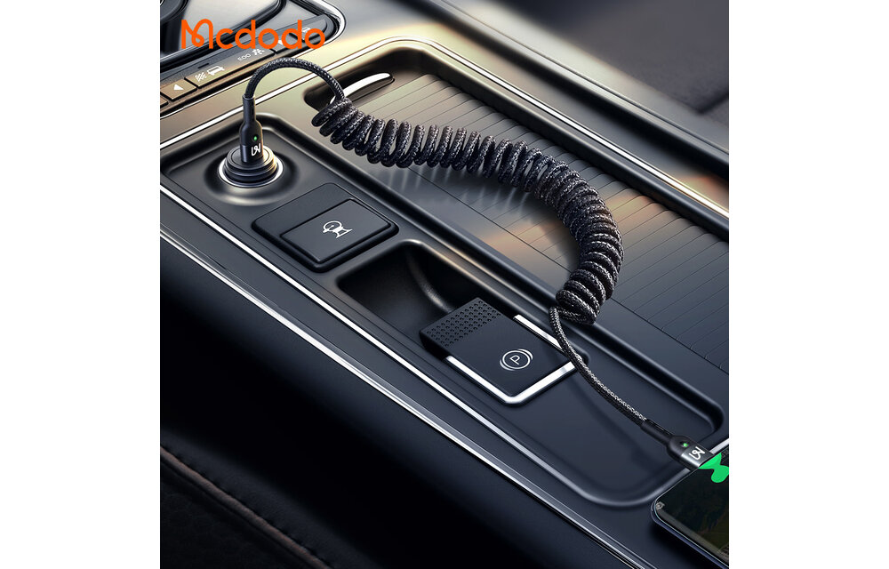 Mcdodo 60W PD Fast Charger Type-C Coiled Data Cable 1.8m - Black