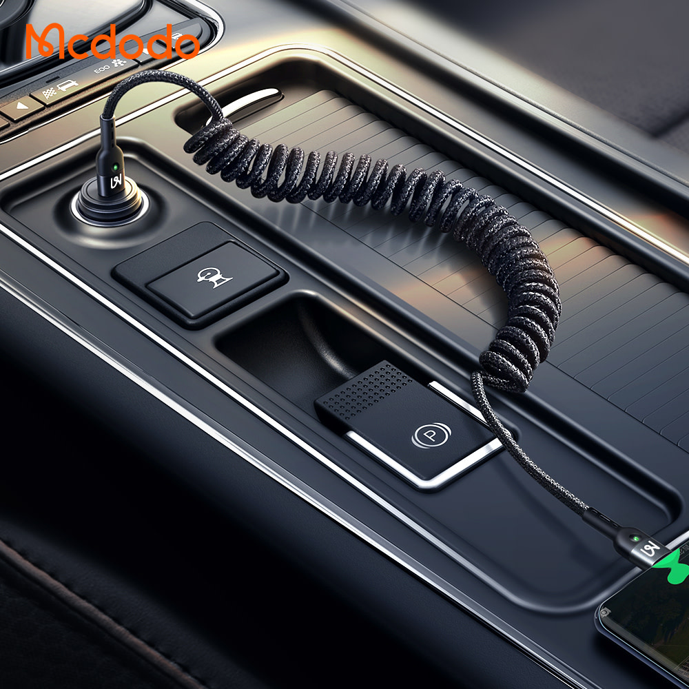 Mcdodo 60W PD Fast Charger Type-C Coiled Data Cable 1.8m - Black