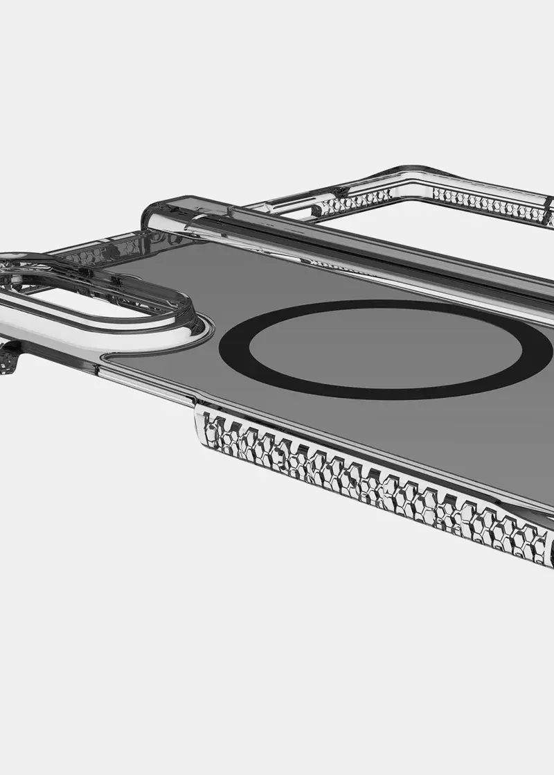 Itskins Hybrid Clear Hinge with MagSafe Case for Samsung Galaxy Z Fold 7 - Smoke and Transparent