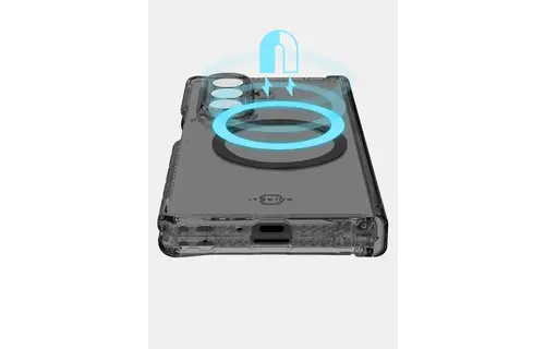 Itskins Hybrid Clear Hinge with MagSafe Case for Samsung Galaxy Z Fold 7 - Smoke and Transparent