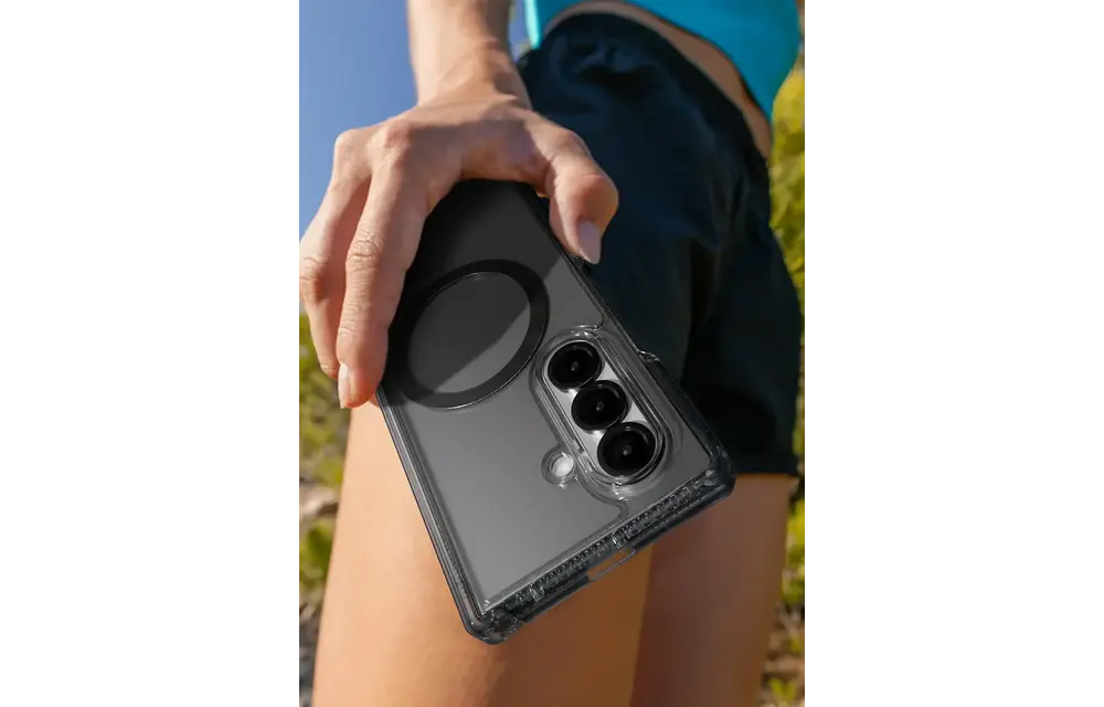 Itskins Hybrid Clear Hinge with MagSafe Case for Samsung Galaxy Z Fold 7 - Smoke and Transparent