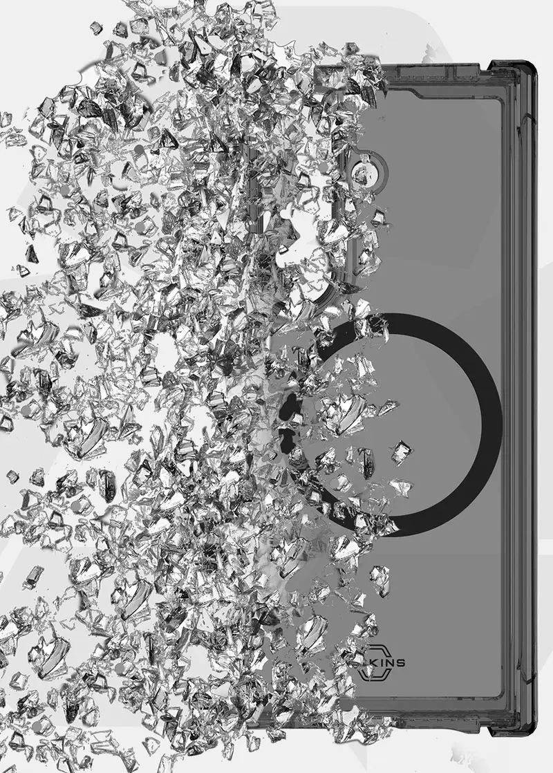 Itskins Hybrid Clear Hinge with MagSafe Case for Samsung Galaxy Z Fold 7 - Smoke and Transparent