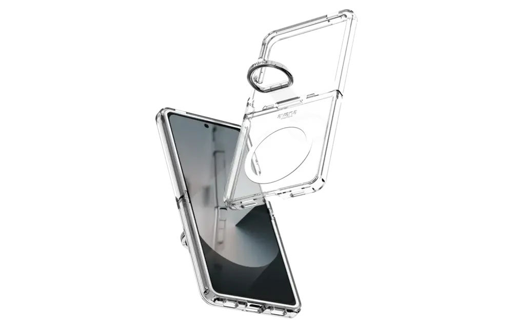 Avana ice Clear with Ring with MagSafe Case for Samsung Galaxy Z Flip 7 - Transparent