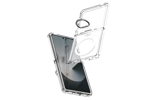 Avana ice Clear with Ring with MagSafe Case for Samsung Galaxy Z Flip 7 - Transparent