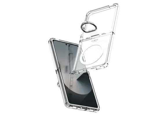Avana ice Clear with Ring with MagSafe Case for Samsung Galaxy Z Flip 7 - Transparent
