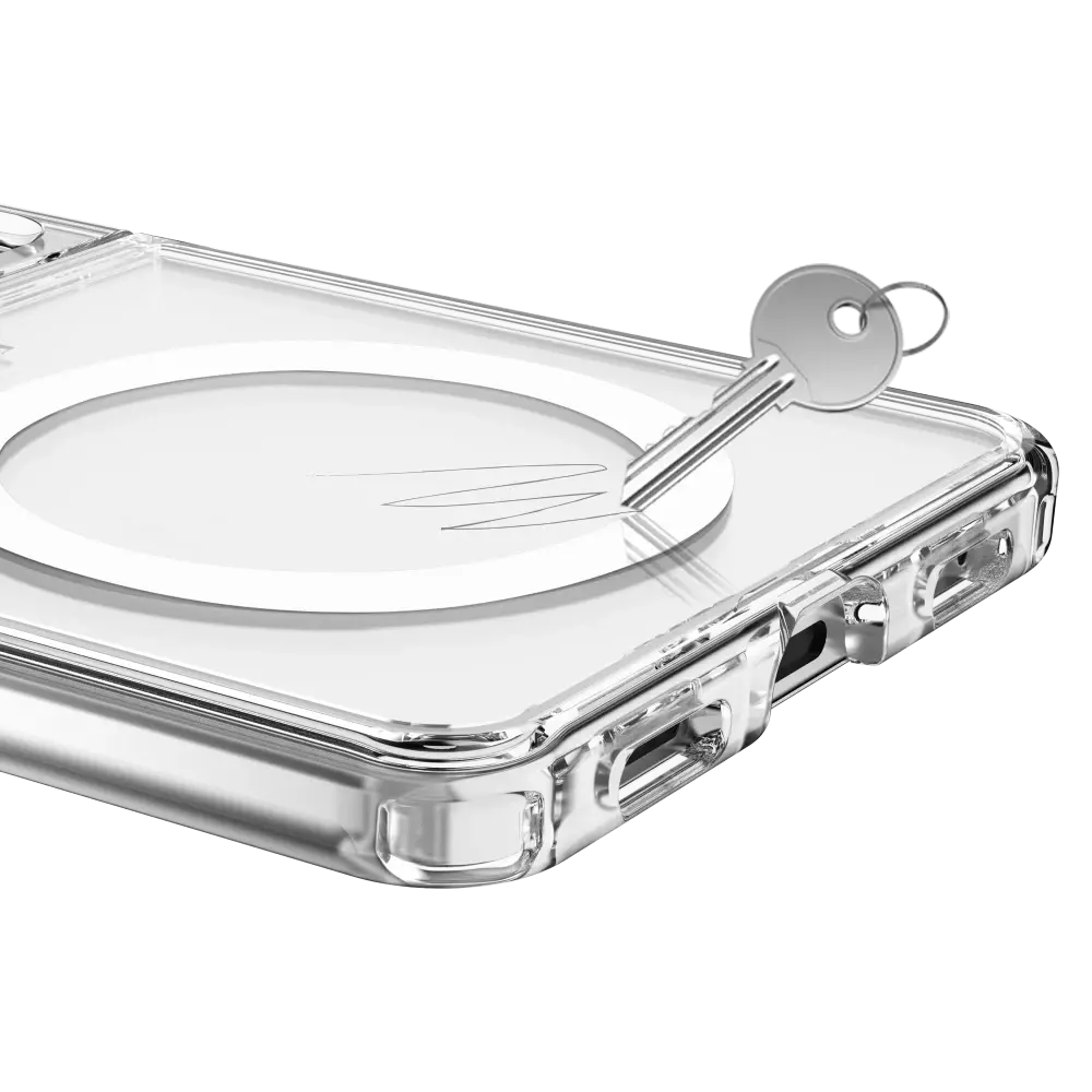 Avana ice Clear with Ring with MagSafe Case for Samsung Galaxy Z Flip 7 - Transparent