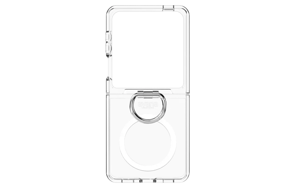 Avana ice Clear with Ring with MagSafe Case for Samsung Galaxy Z Flip 7 - Transparent