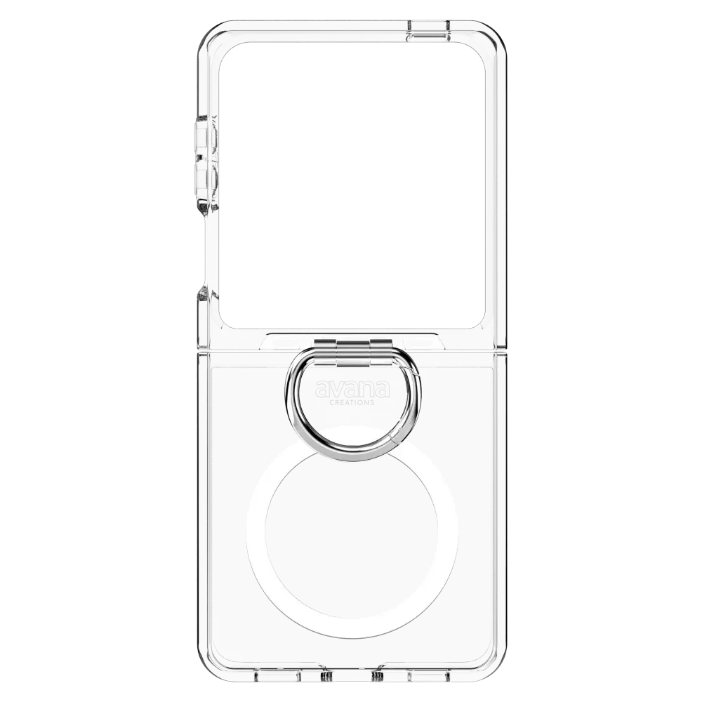 Avana ice Clear with Ring with MagSafe Case for Samsung Galaxy Z Flip 7 - Transparent