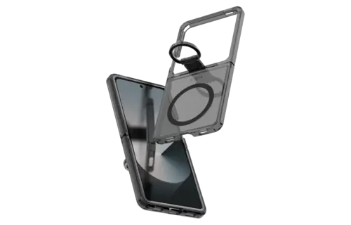 Avana ice Clear with Ring with MagSafe Case for Samsung Galaxy Z Flip 7 - Smoke