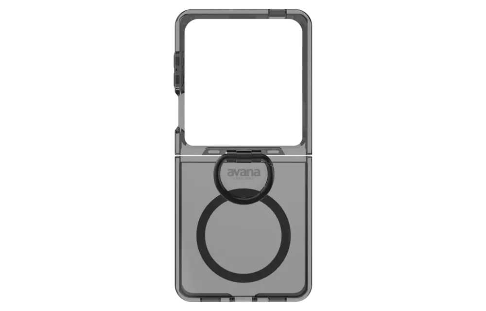 Avana ice Clear with Ring with MagSafe Case for Samsung Galaxy Z Flip 7 - Smoke