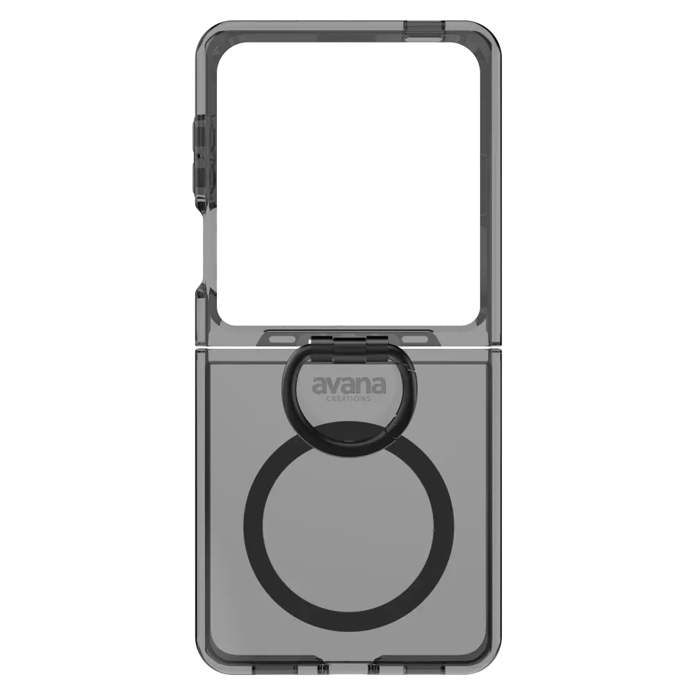 Avana ice Clear with Ring with MagSafe Case for Samsung Galaxy Z Flip 7 - Smoke