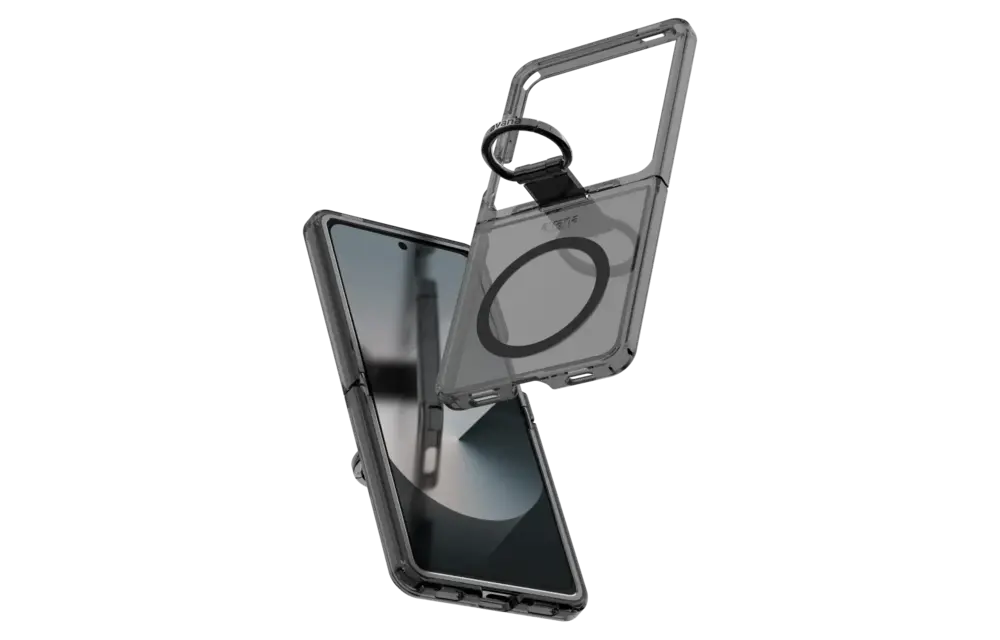 Avana ice Clear with Ring with MagSafe Case for Samsung Galaxy Z Flip 7 - Smoke