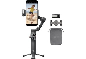 Osmo Mobile 7P Gimbal Stabilizer for iPhone, Android Lighting Quick Launch One-Tap Edit Built-in Extension Rod & Tripod - Black