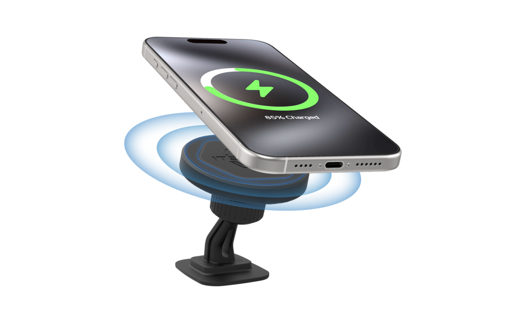 ITSKINS Hybrid Dash Mount Plus Hexo MagSafe Wireless Charger - Black