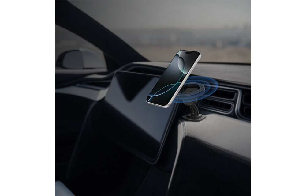 ITSKINS Hybrid Dash Mount Plus Hexo MagSafe Wireless Charger - Black