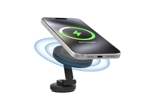 ITSKINS Hybrid Stick-On 360 Mount Plus Hexo MagSafe Wireless Charger - Black