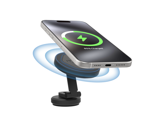 ITSKINS Hybrid Stick-On 360 Mount Plus Hexo MagSafe Wireless Charger - Black