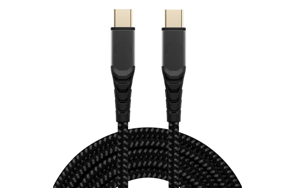 ITSKINS Supreme 140W Cable USB-C to USB-C With Cable Organizer 2m - Black