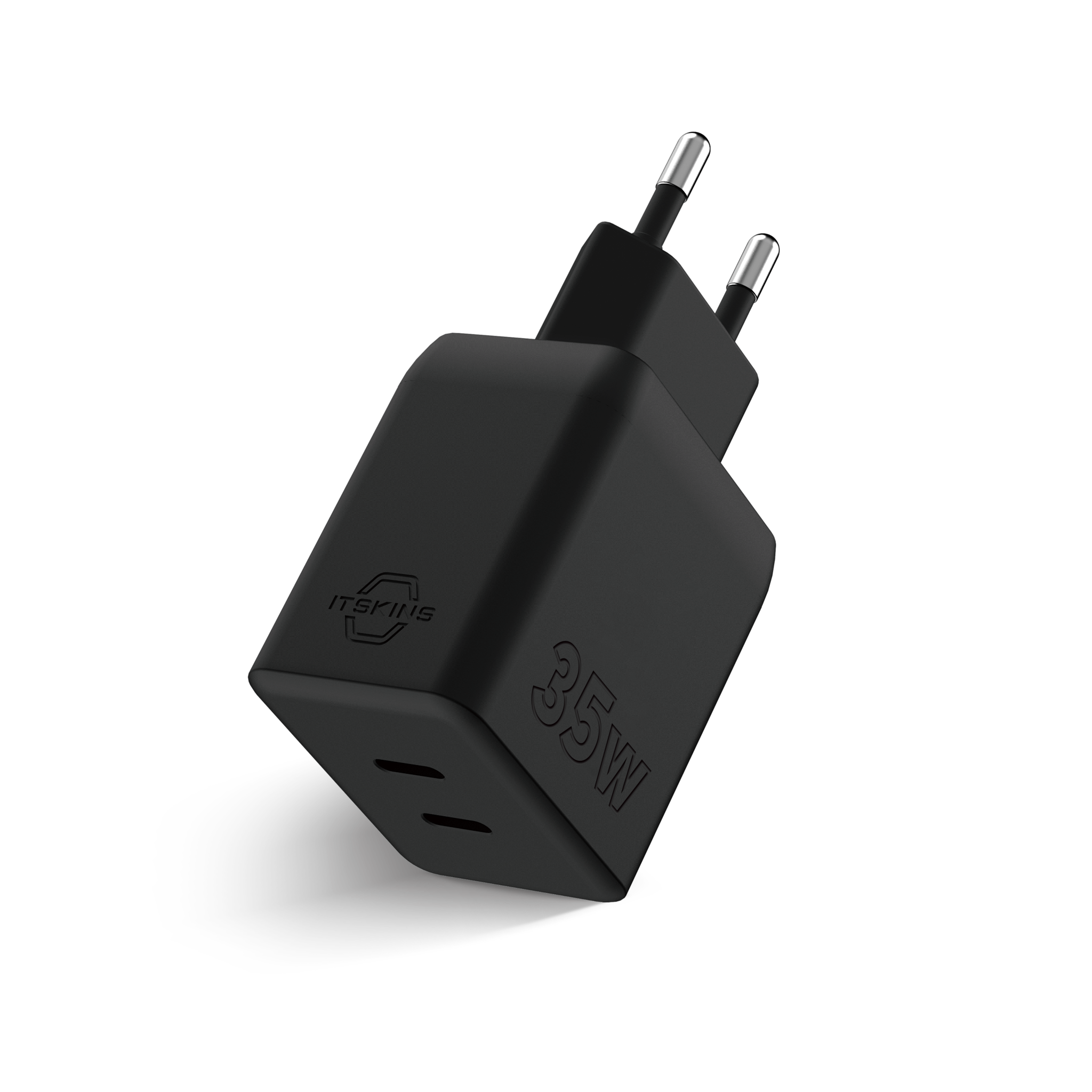 ITSKINS Spectrum 35W PD Fast Charger 2 Port USB-C EU Plug - Black