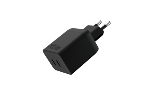 ITSKINS Spectrum 35W PD Fast Charger 2 Port USB-C EU Plug - Black