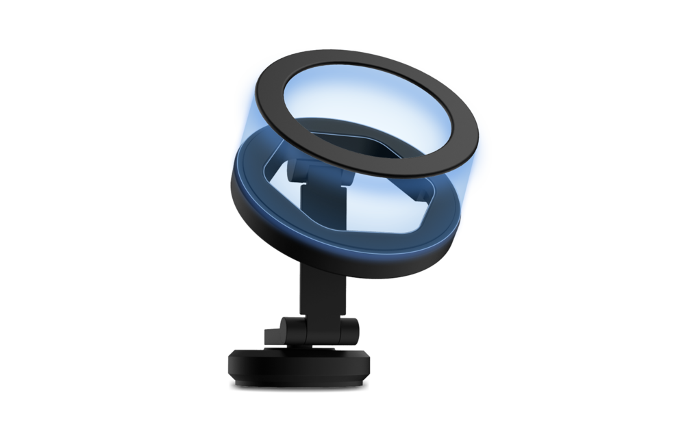 ITSKINS Hybrid Stick-On 360 Mount Plus Hexo MagSafe Wireless Charger - Black