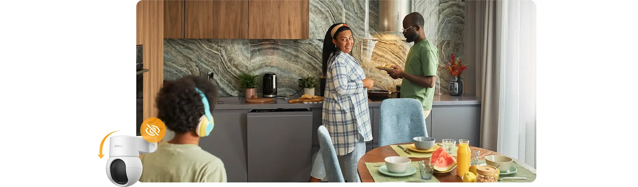 Imou Ranger Mini Integrated-Bracket 3K Image Full-color Night Vision 360 Rotate Indoore Smart Security Camara 5pm - White