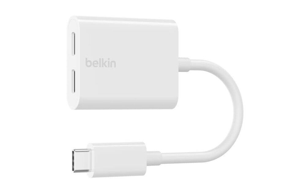 Belkin Rockstar USB-C Audio Plus Charge Adapter 60W - White