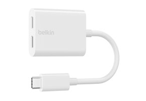 Belkin Rockstar USB-C Audio Plus Charge Adapter 60W - White