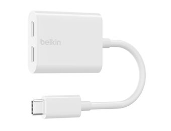 Belkin Rockstar USB-C Audio Plus Charge Adapter 60W - White