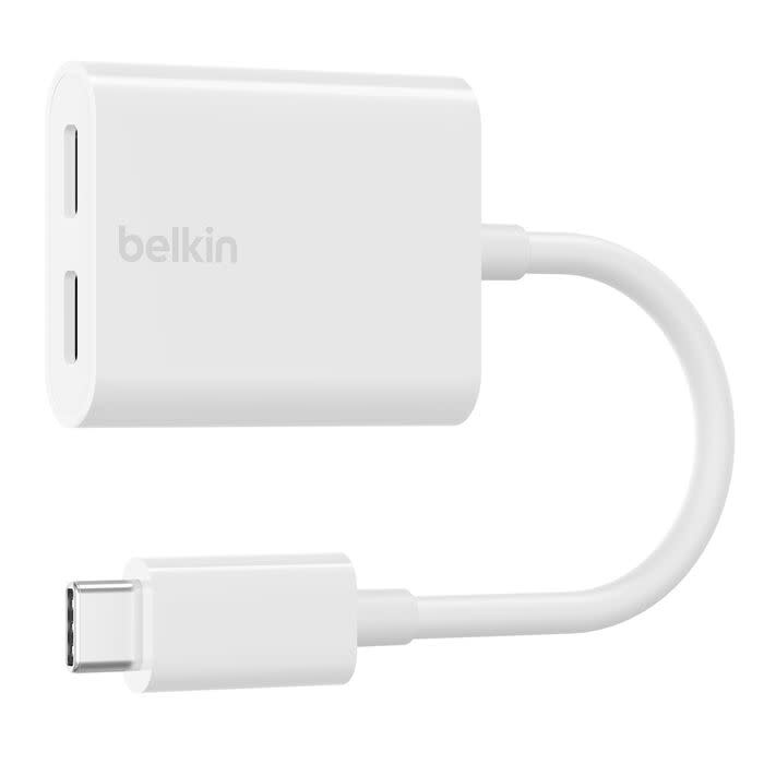 Belkin Rockstar USB-C Audio Plus Charge Adapter 60W - White