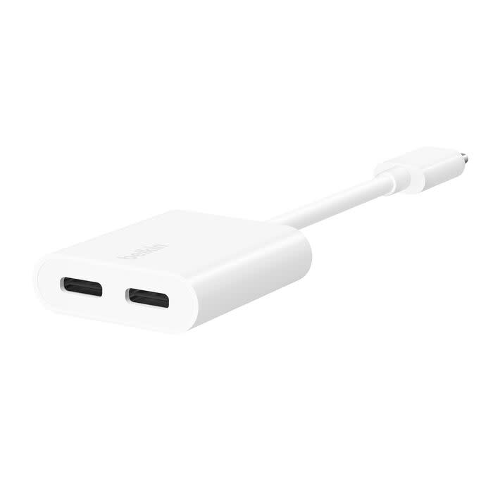 Belkin Rockstar USB-C Audio Plus Charge Adapter 60W - White