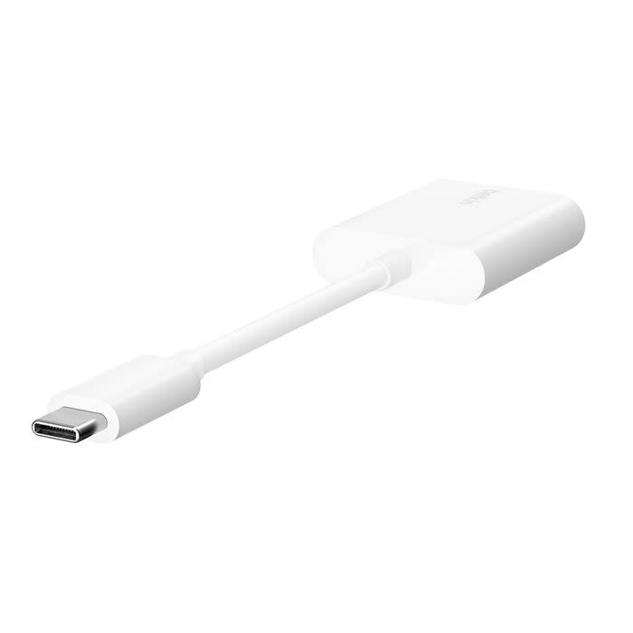 Belkin Rockstar USB-C Audio Plus Charge Adapter 60W - White