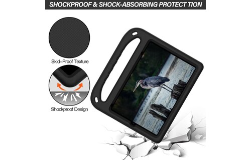 EVA Kids Safe Handle Stand Shockproof with Pencil Holder Case For Apple iPad Mini 8.3" 6th/7th Gen - Black