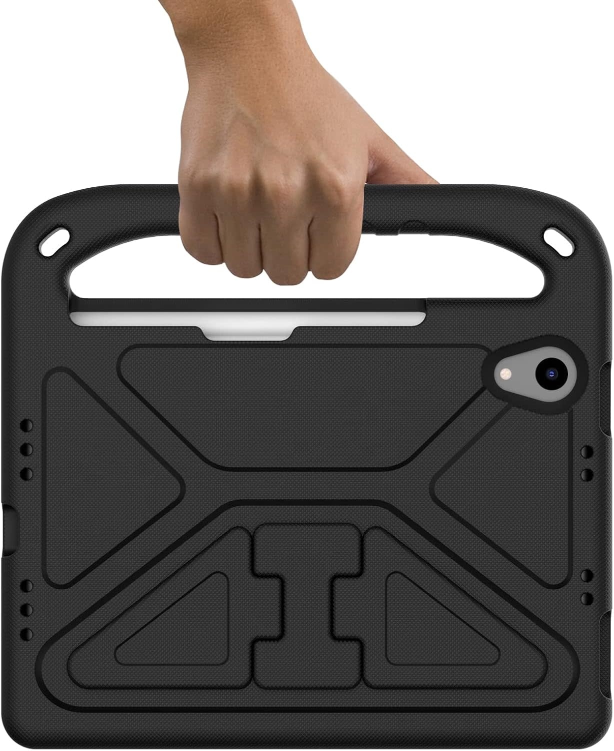 EVA Kids Safe Handle Stand Shockproof with Pencil Holder Case For Apple iPad Mini 8.3" 6th/7th Gen - Black