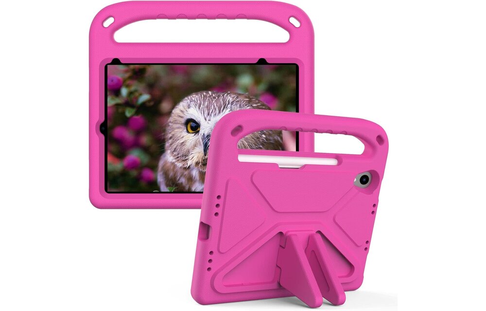EVA Kids Safe Handle Stand Shockproof with Pencil Holder Case For Apple iPad Mini 8.3" 6th/7th Gen - Pink