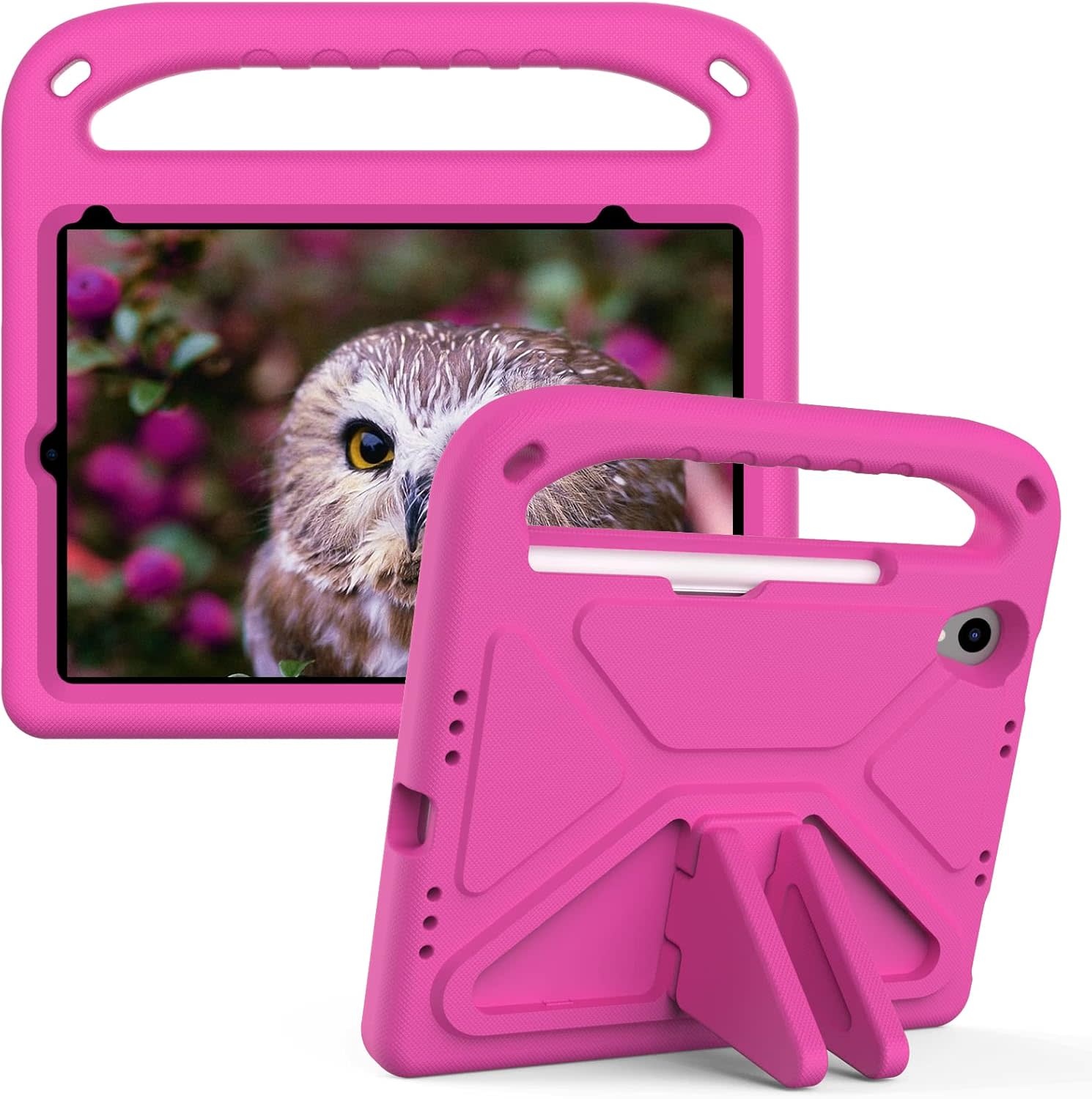 EVA Kids Safe Handle Stand Shockproof with Pencil Holder Case For Apple iPad Mini 8.3" 6th/7th Gen  - Pink