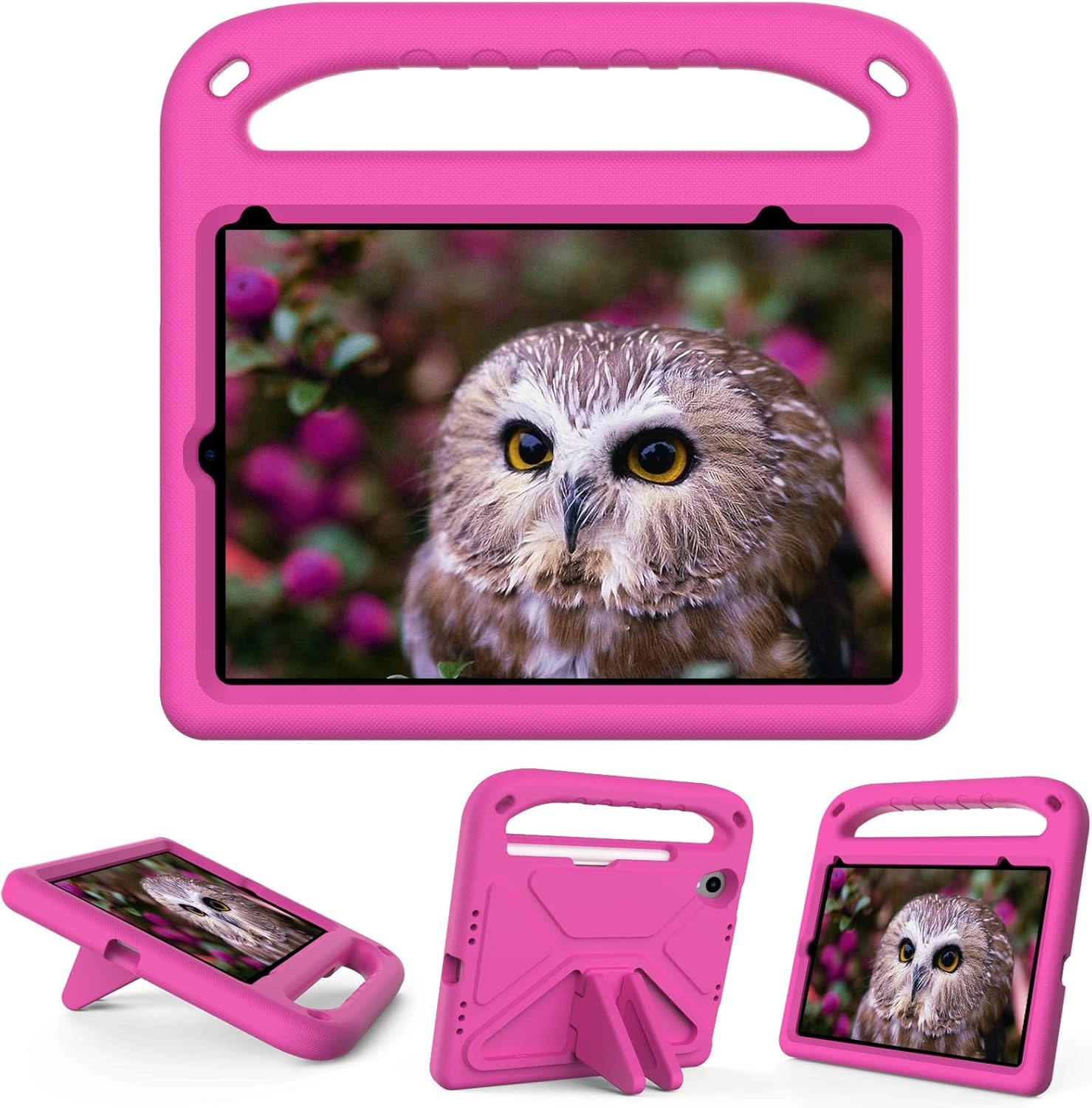 EVA Kids Safe Handle Stand Shockproof with Pencil Holder Case For Apple iPad Mini 8.3" 6th/7th Gen - Pink