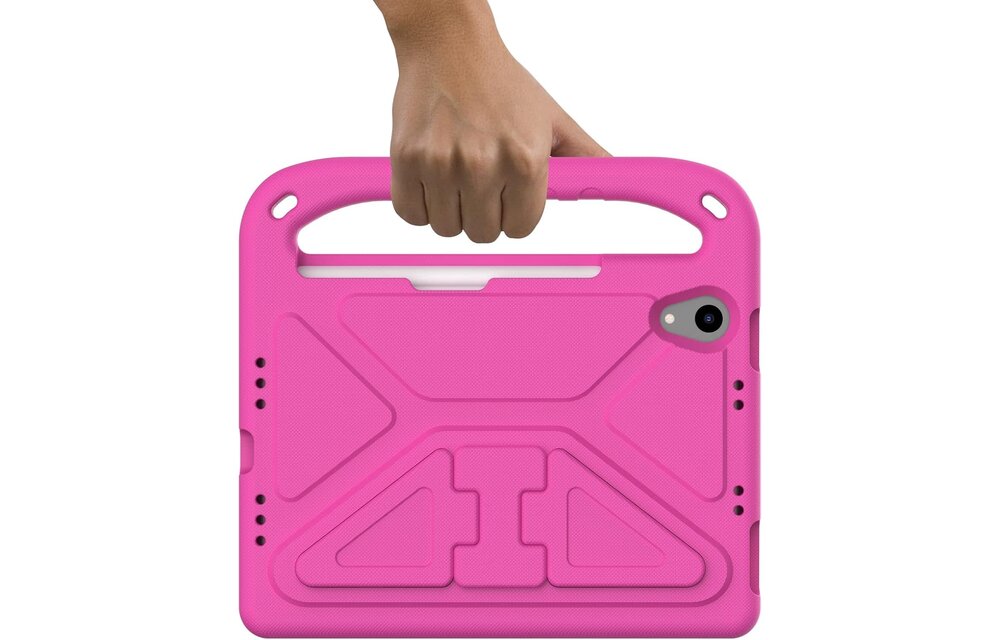EVA Kids Safe Handle Stand Shockproof with Pencil Holder Case For Apple iPad Mini 8.3" 6th/7th Gen - Pink