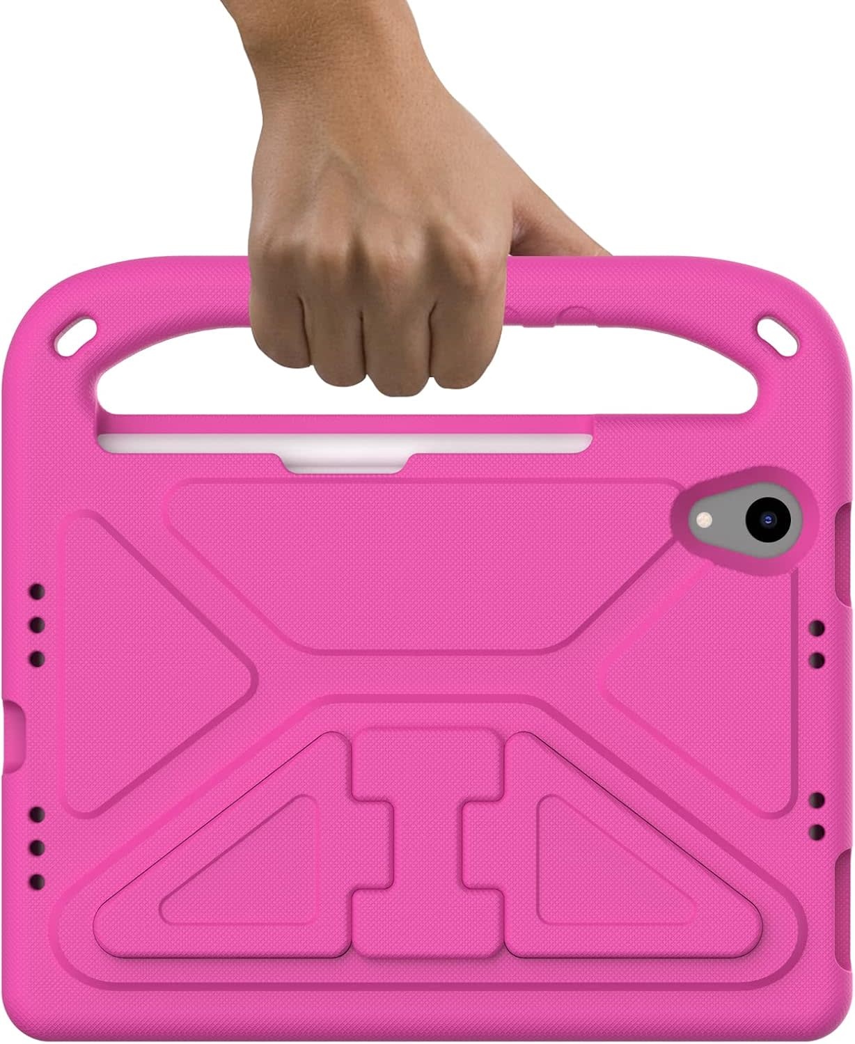 EVA Kids Safe Handle Stand Shockproof with Pencil Holder Case For Apple iPad Mini 8.3" 6th/7th Gen  - Pink
