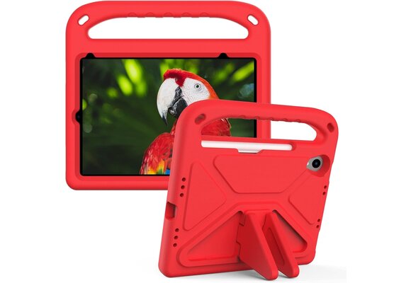 EVA Kids Safe Handle Stand Shockproof with Pencil Holder Case For Apple iPad Mini 8.3" 6th/7th Gen  - Red