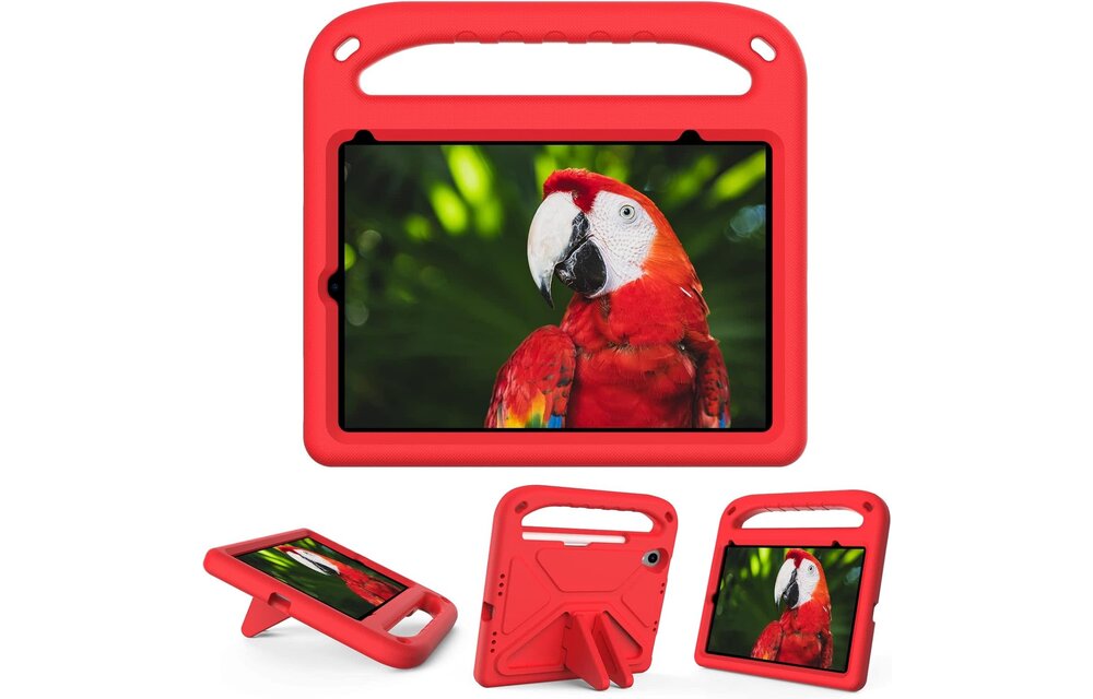 EVA Kids Safe Handle Stand Shockproof with Pencil Holder Case For Apple iPad Mini 8.3" 6th/7th Gen  - Red