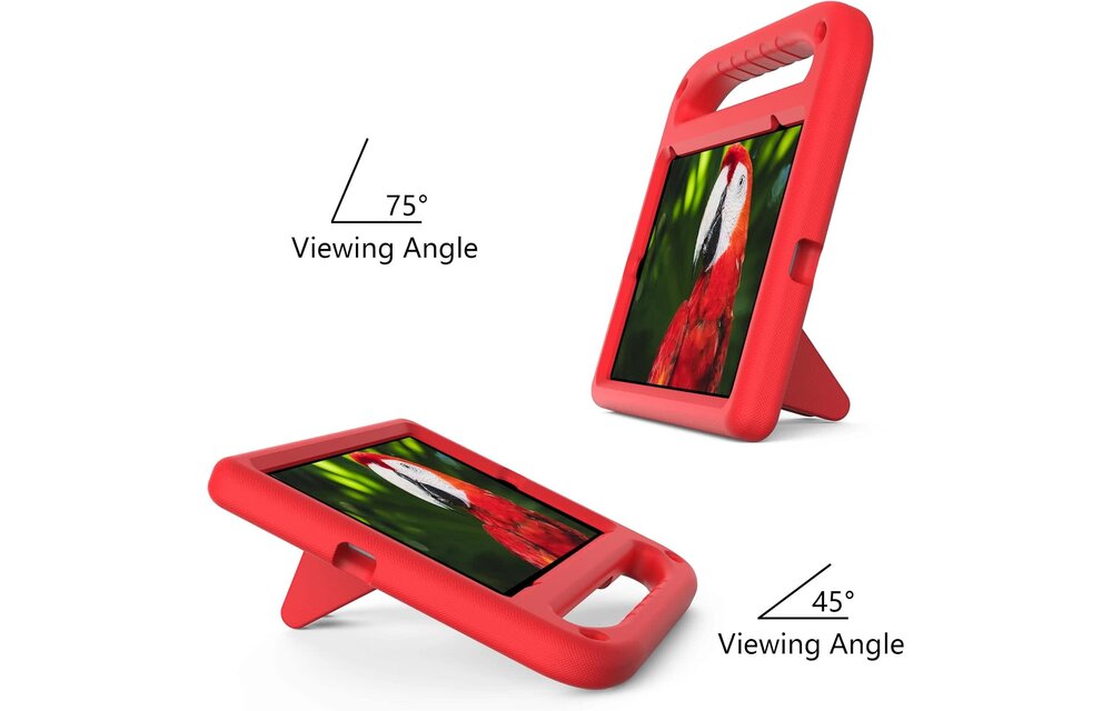 EVA Kids Safe Handle Stand Shockproof with Pencil Holder Case For Apple iPad Mini 8.3" 6th/7th Gen  - Red
