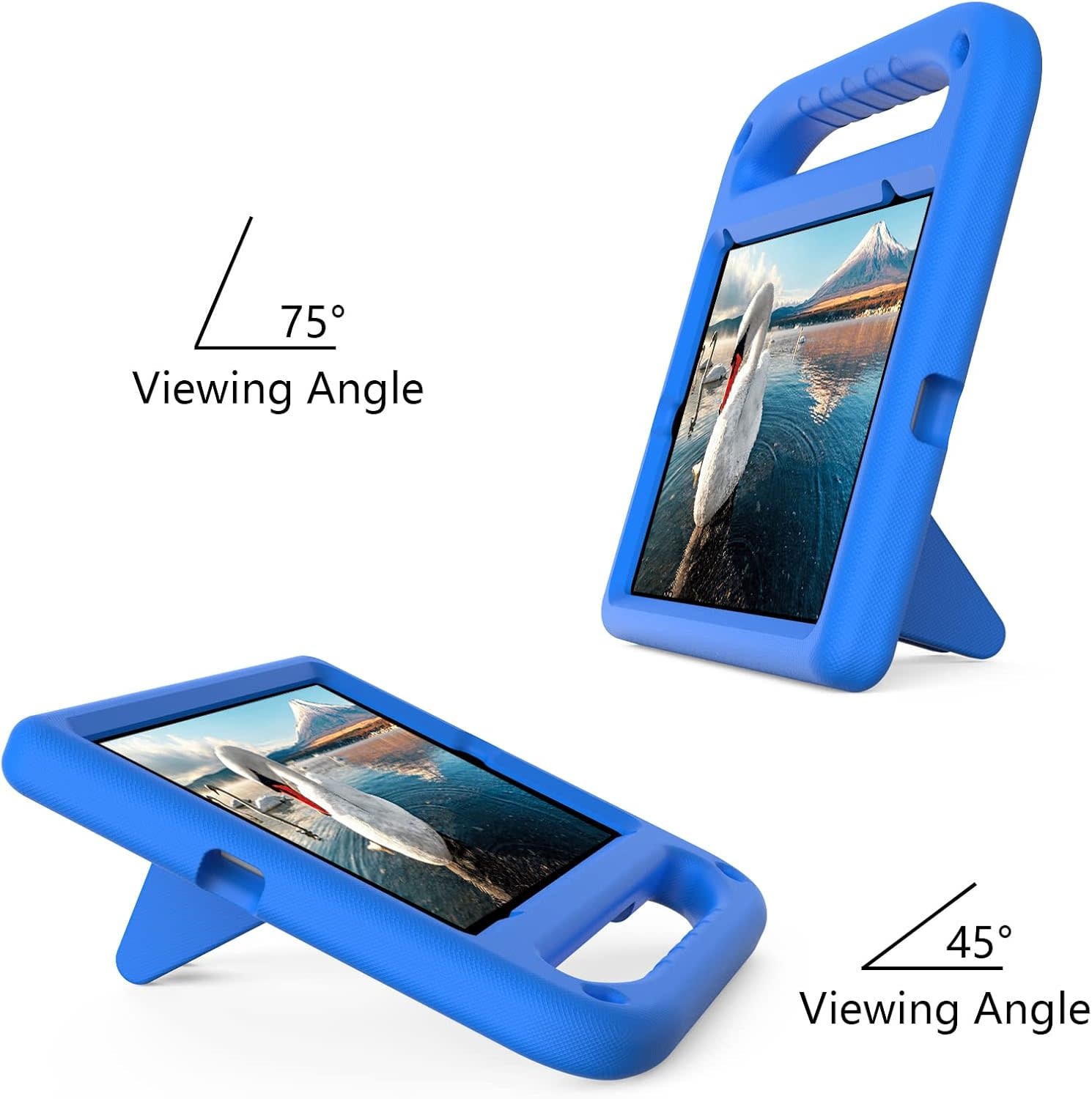 EVA Kids Safe Handle Stand Shockproof with Pencil Holder Case For Apple iPad Mini 8.3" 6th/7th Gen - Blue