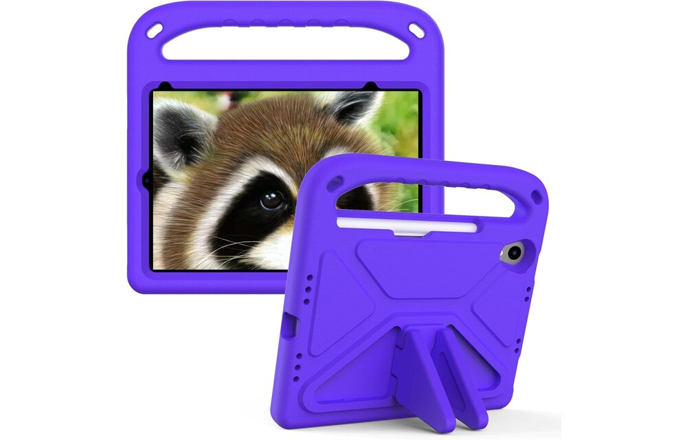EVA Kids Safe Handle Stand Shockproof with Pencil Holder Case For Apple iPad Mini 8.3" 6th/7th Gen  - Purple