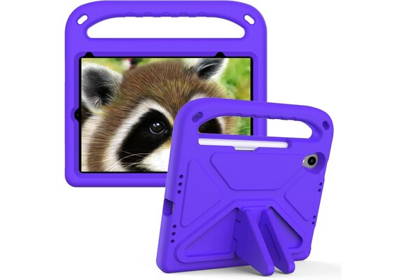 EVA Kids Safe Handle Stand Shockproof with Pencil Holder Case For Apple iPad Mini 8.3" 6th/7th Gen  - Purple