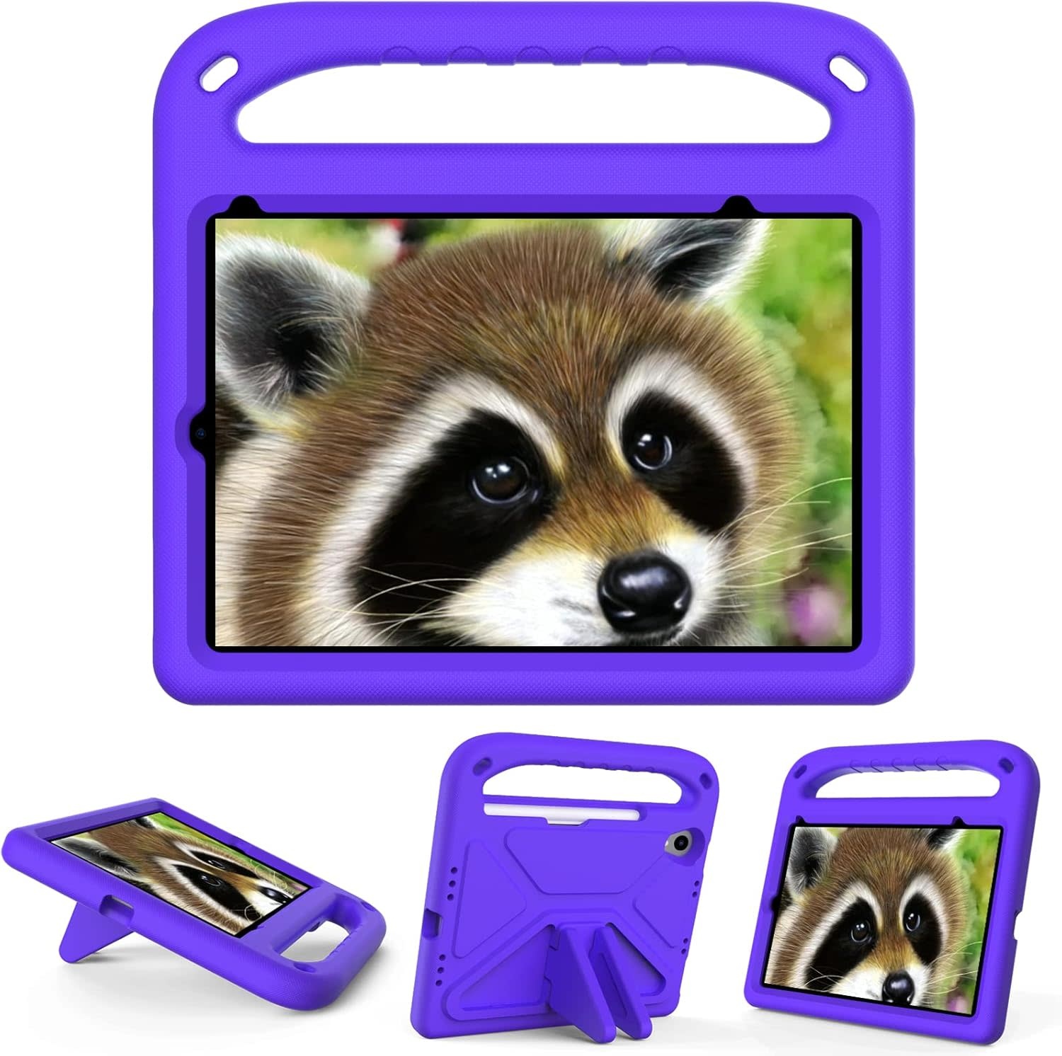 EVA Kids Safe Handle Stand Shockproof with Pencil Holder Case For Apple iPad Mini 8.3" 6th/7th Gen - Purple
