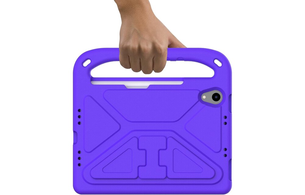 EVA Kids Safe Handle Stand Shockproof with Pencil Holder Case For Apple iPad Mini 8.3" 6th/7th Gen - Purple