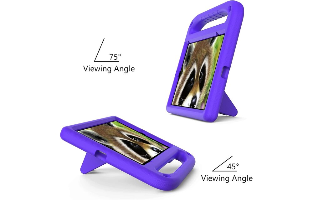 EVA Kids Safe Handle Stand Shockproof with Pencil Holder Case For Apple iPad Mini 8.3" 6th/7th Gen - Purple